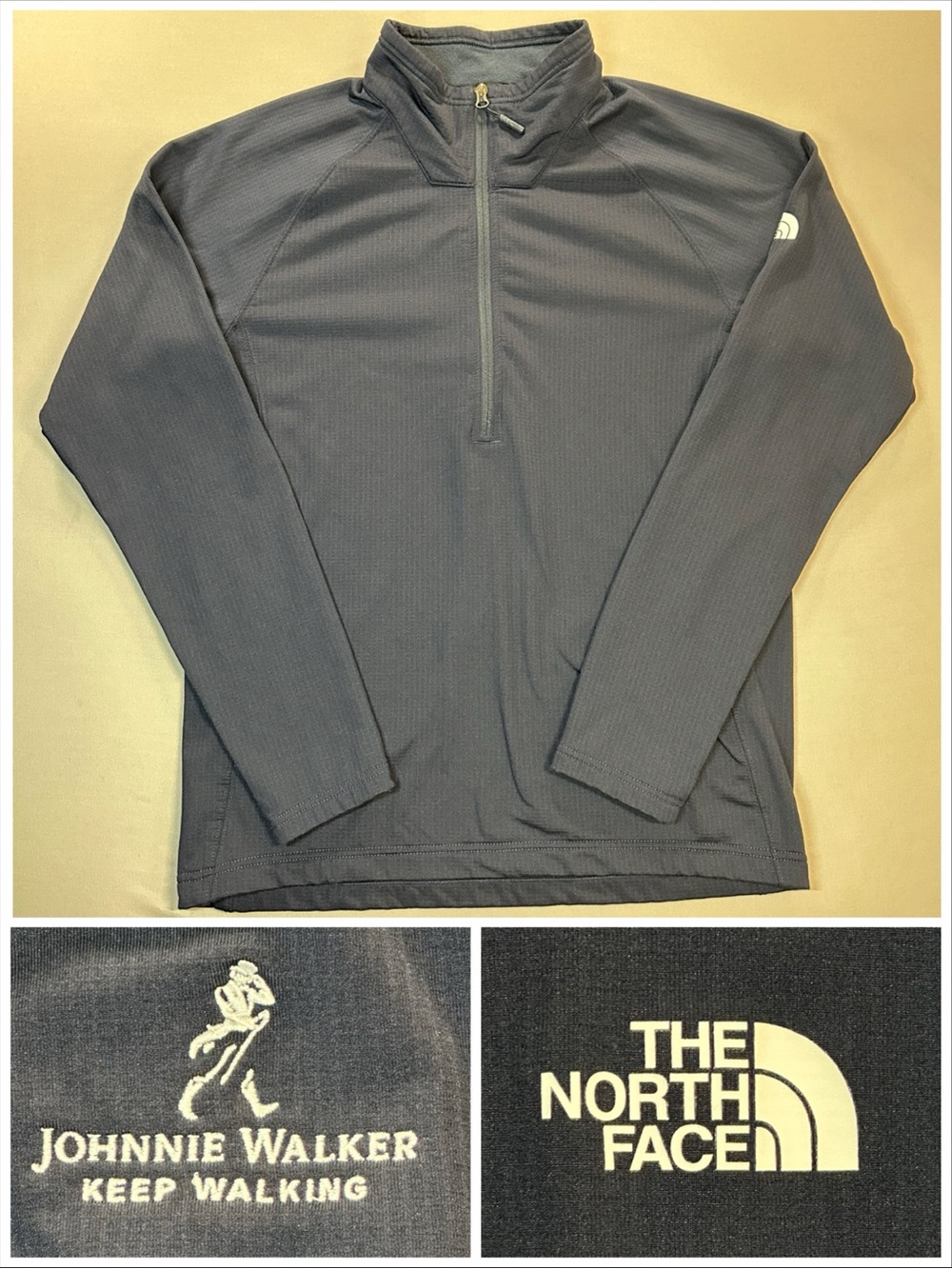 The North Face Half-Zip Pullover Active Top, Johnnie Walker Embroidered - Large